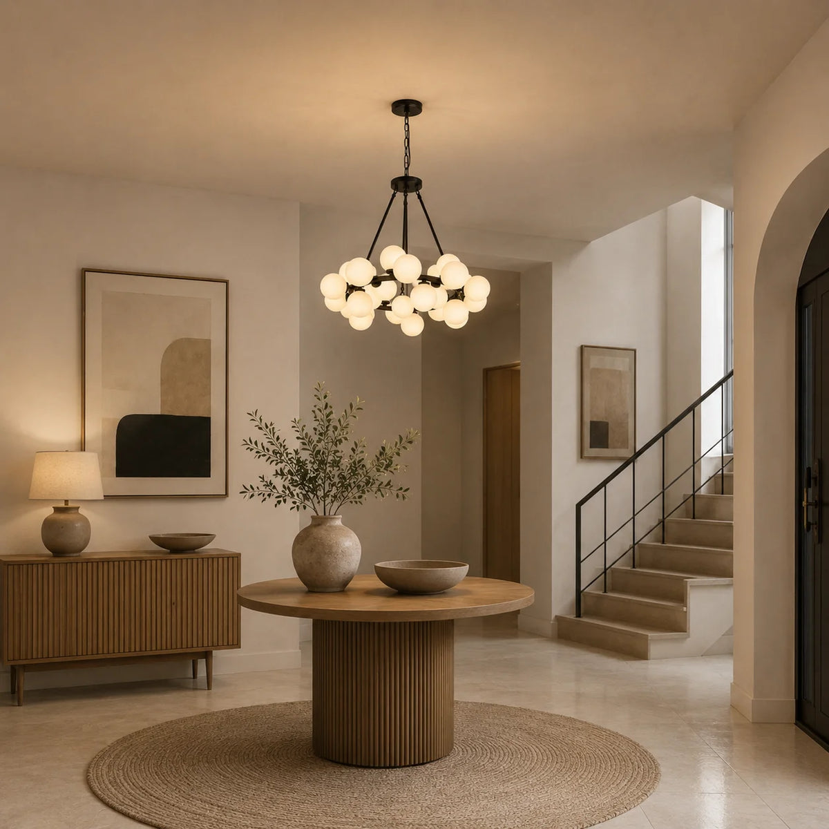 Arya 25 Light Black Chandelier