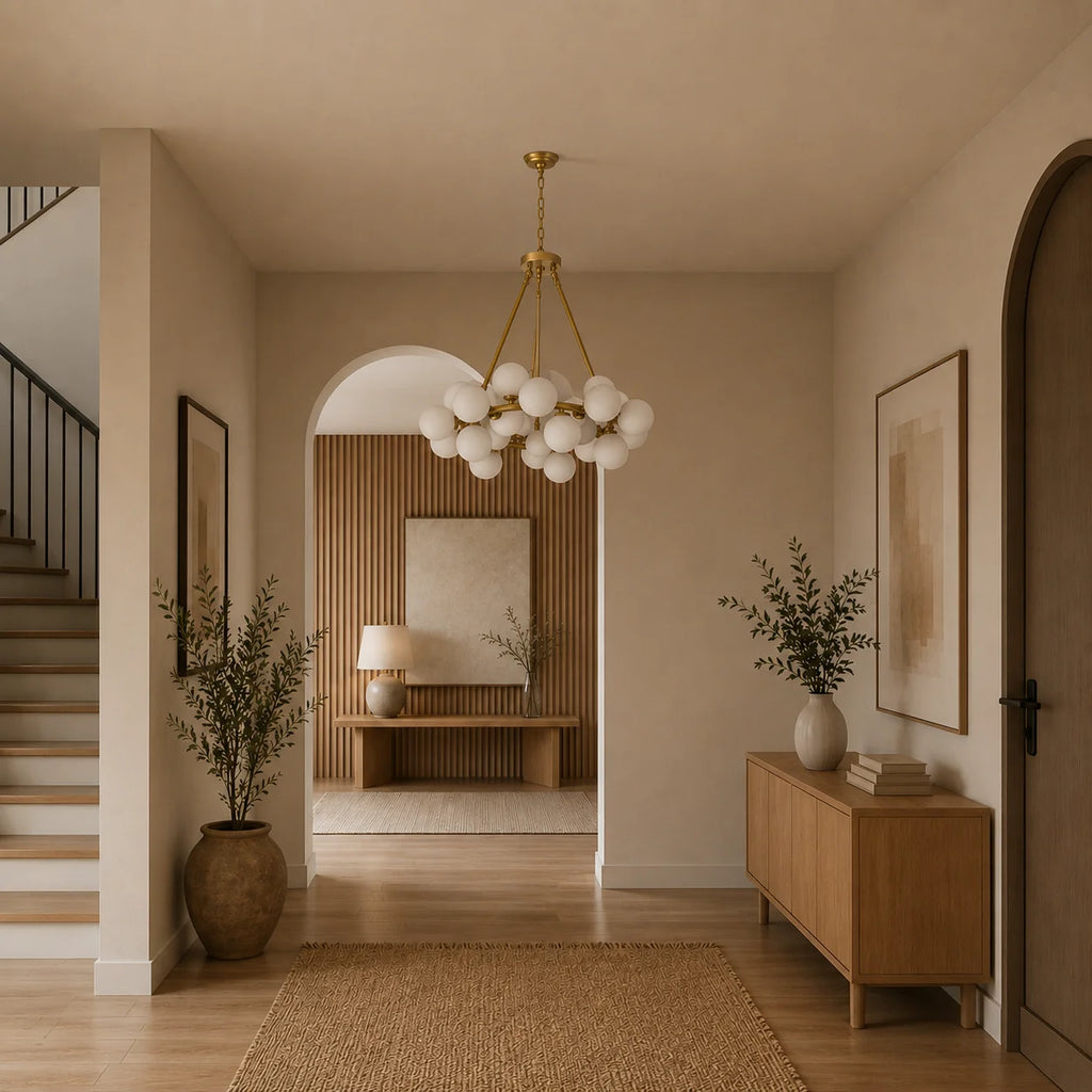 Arya 25 Light Satin Gold Chandelier