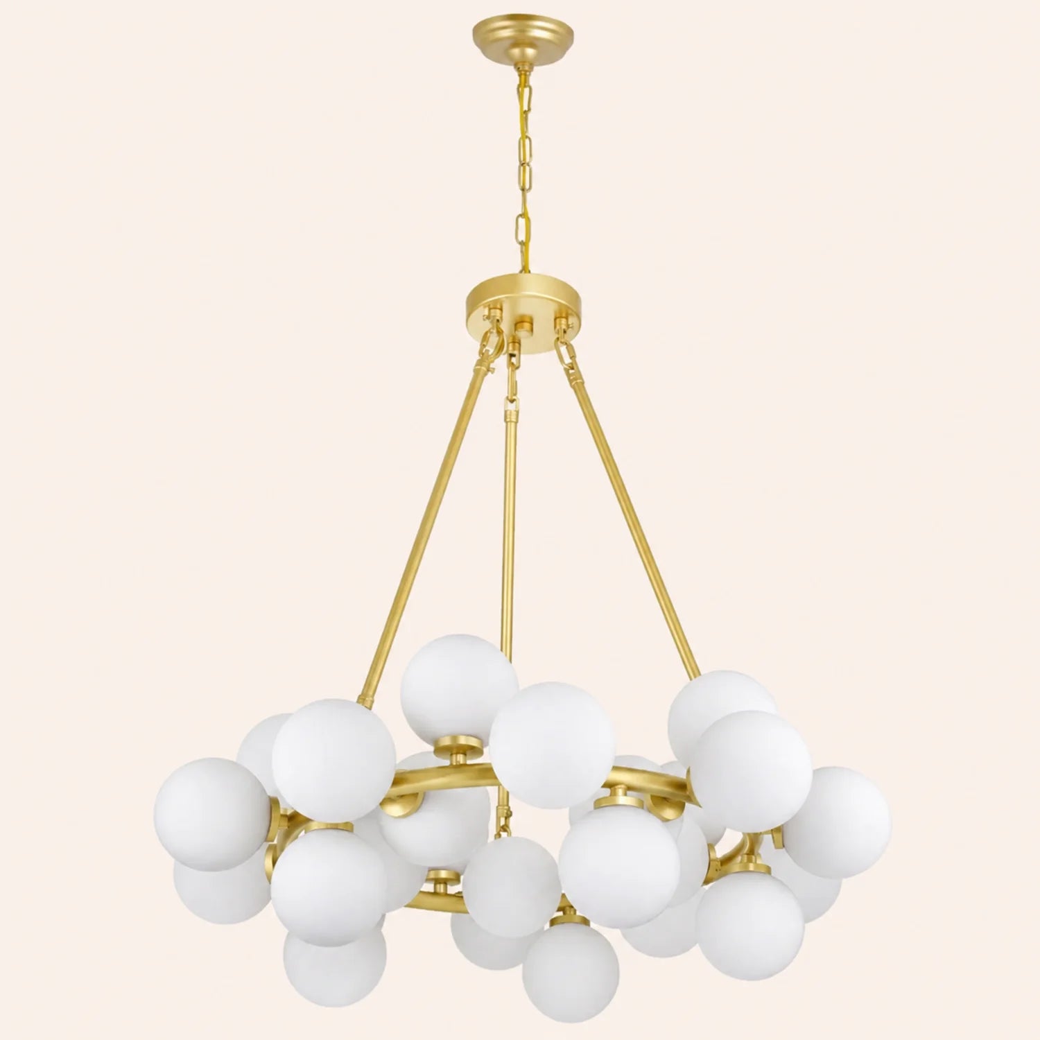 Arya 25 Light Satin Gold Chandelier