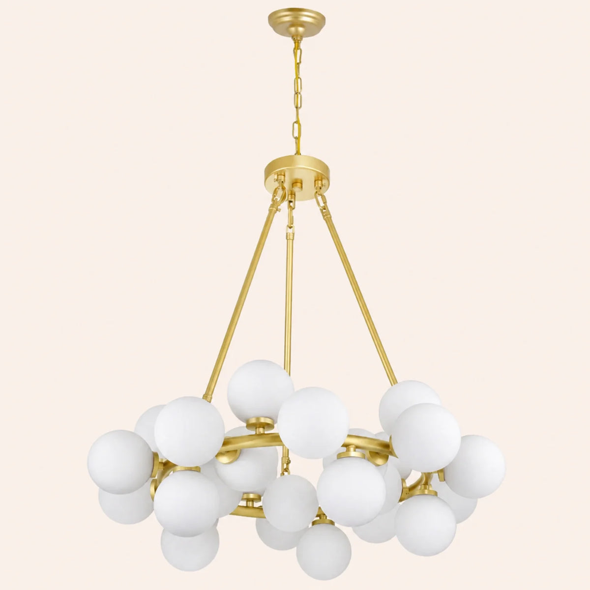 Arya 25 Light Satin Gold Chandelier