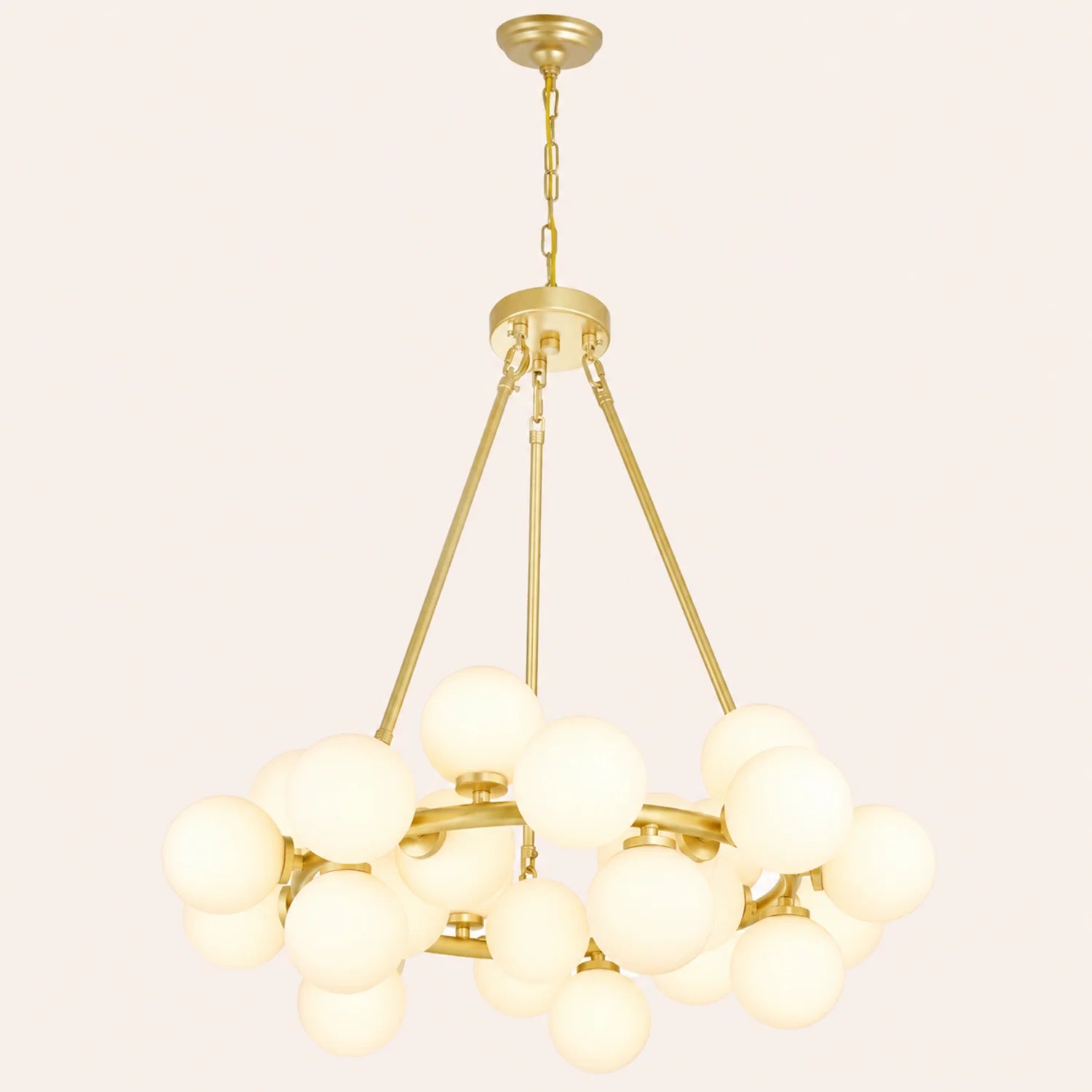 Arya 25 Light Satin Gold Chandelier