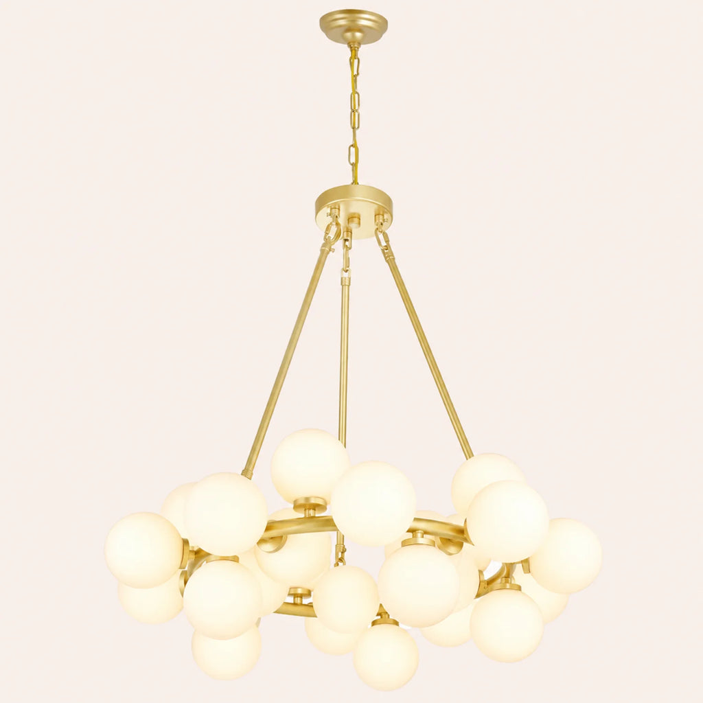 Arya 25 Light Satin Gold Chandelier