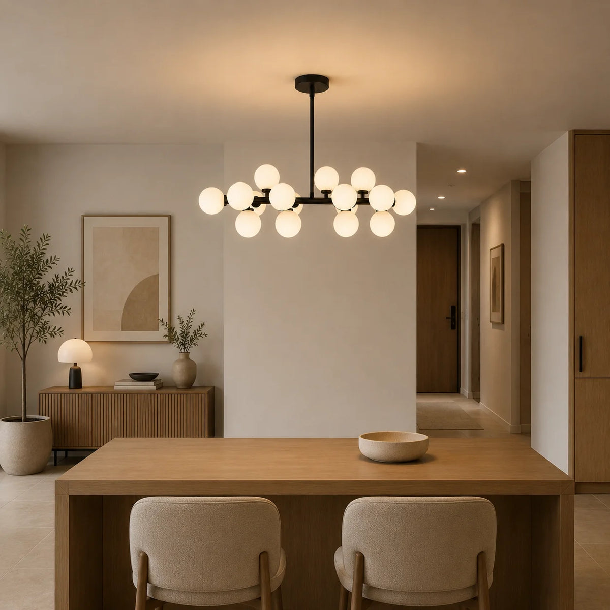 Arya 16 Light Black Chandelier