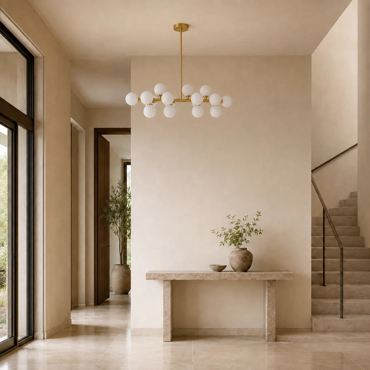 Arya 16 Light Satin Gold Chandelier