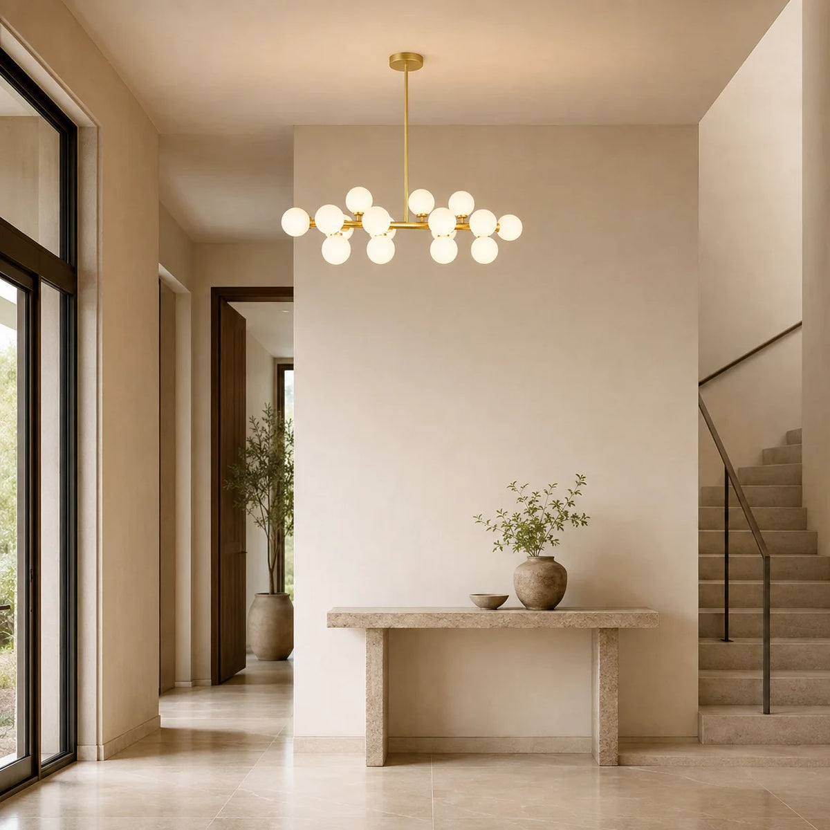Arya 16 Light Satin Gold Chandelier