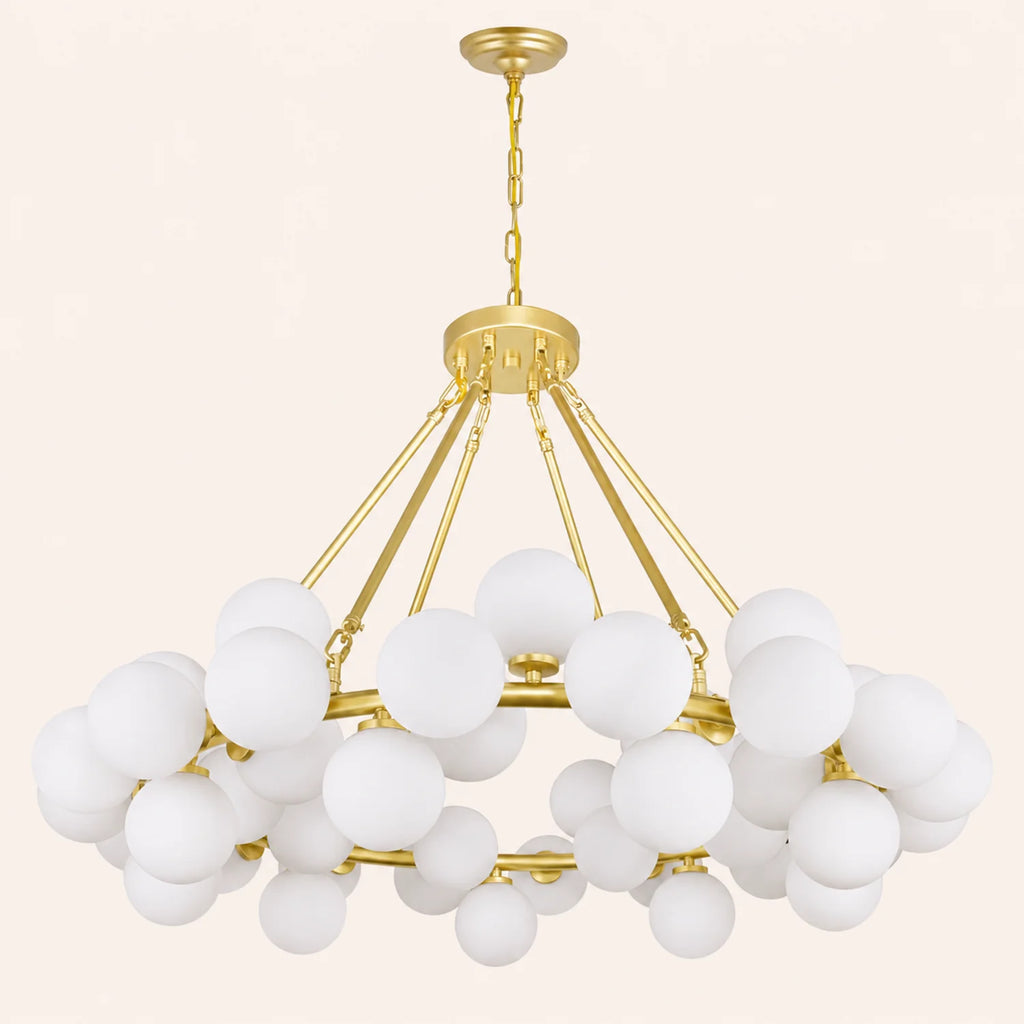 Arya 45 Light Satin Gold Chandelier