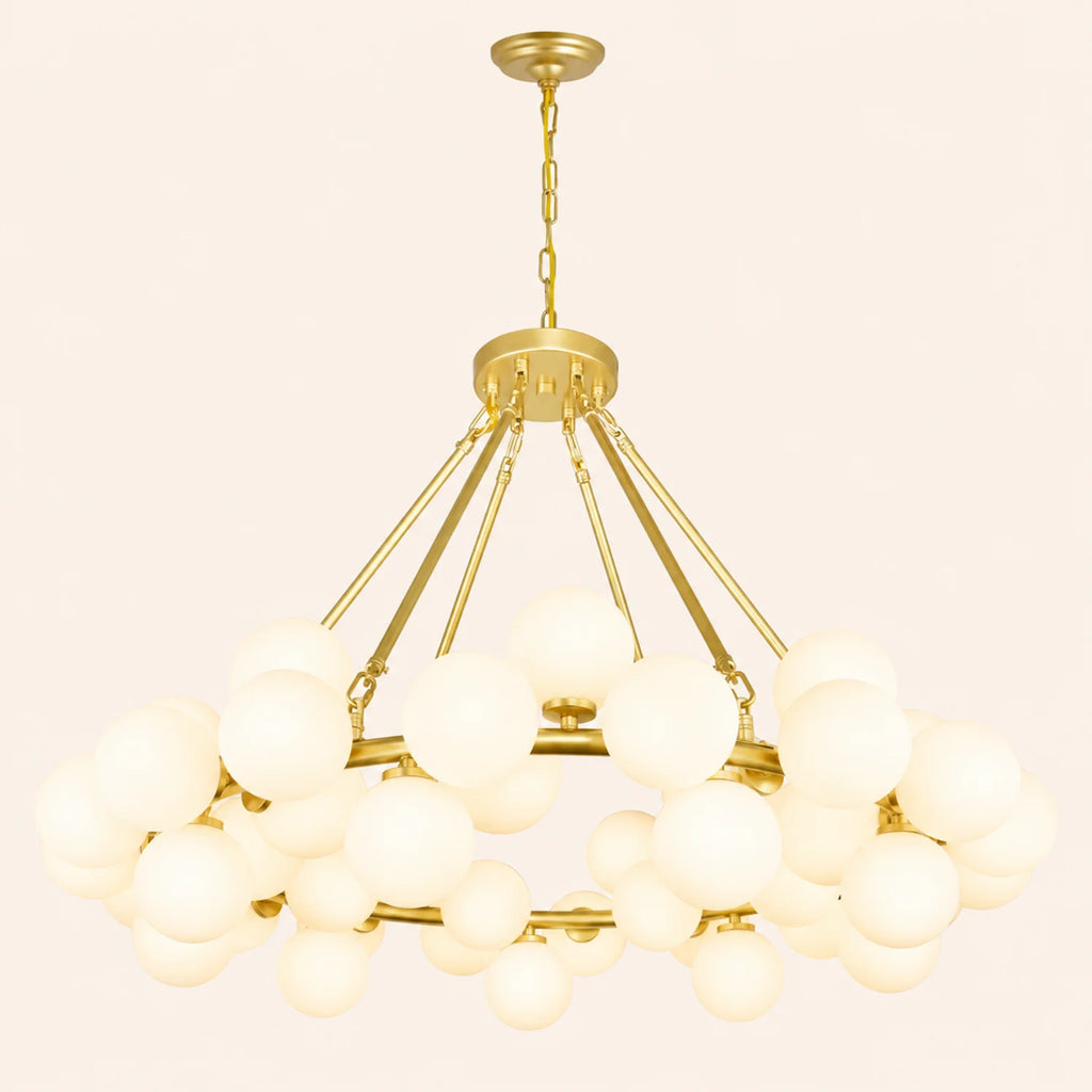 Arya 45 Light Satin Gold Chandelier