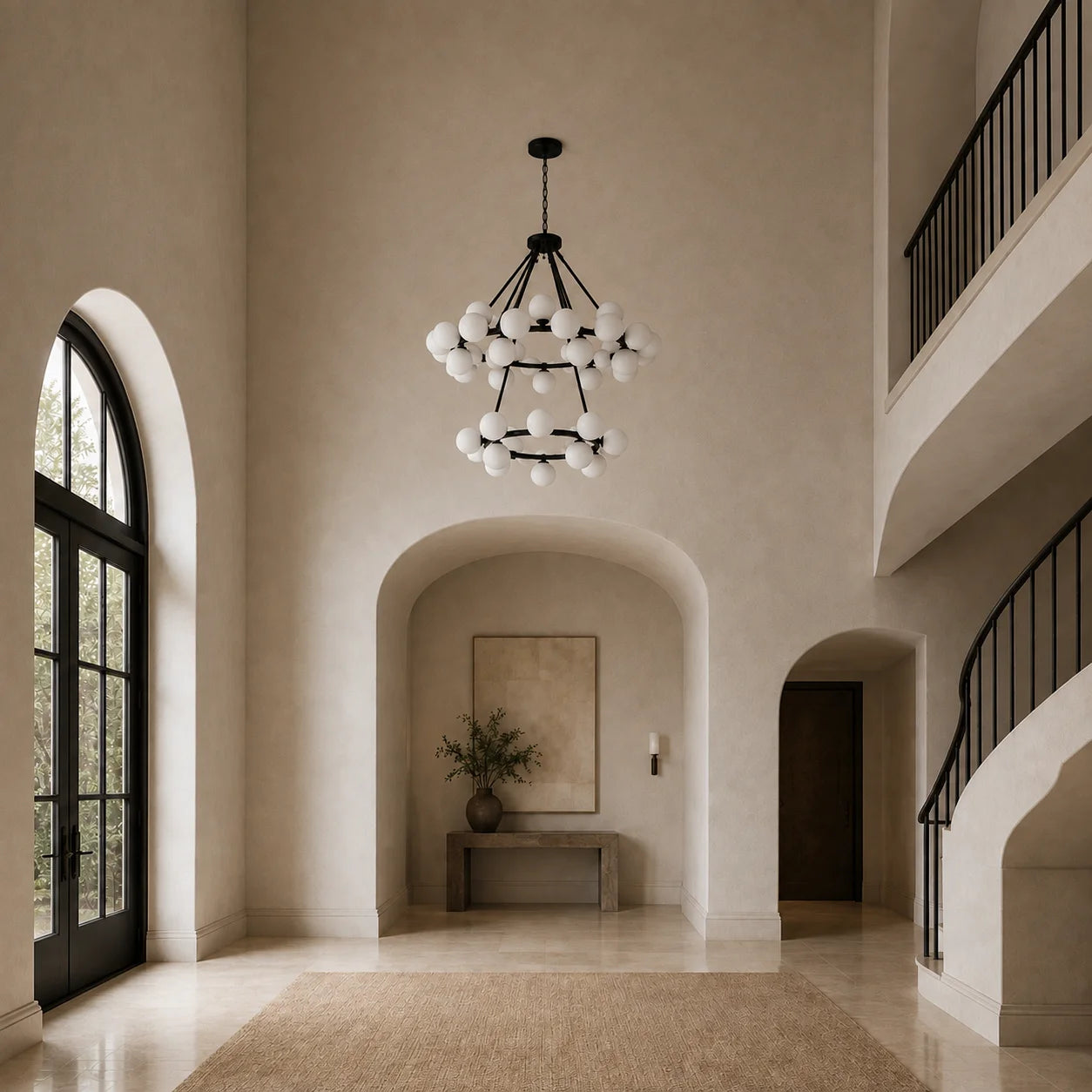 Arya 70 Light Black Chandelier