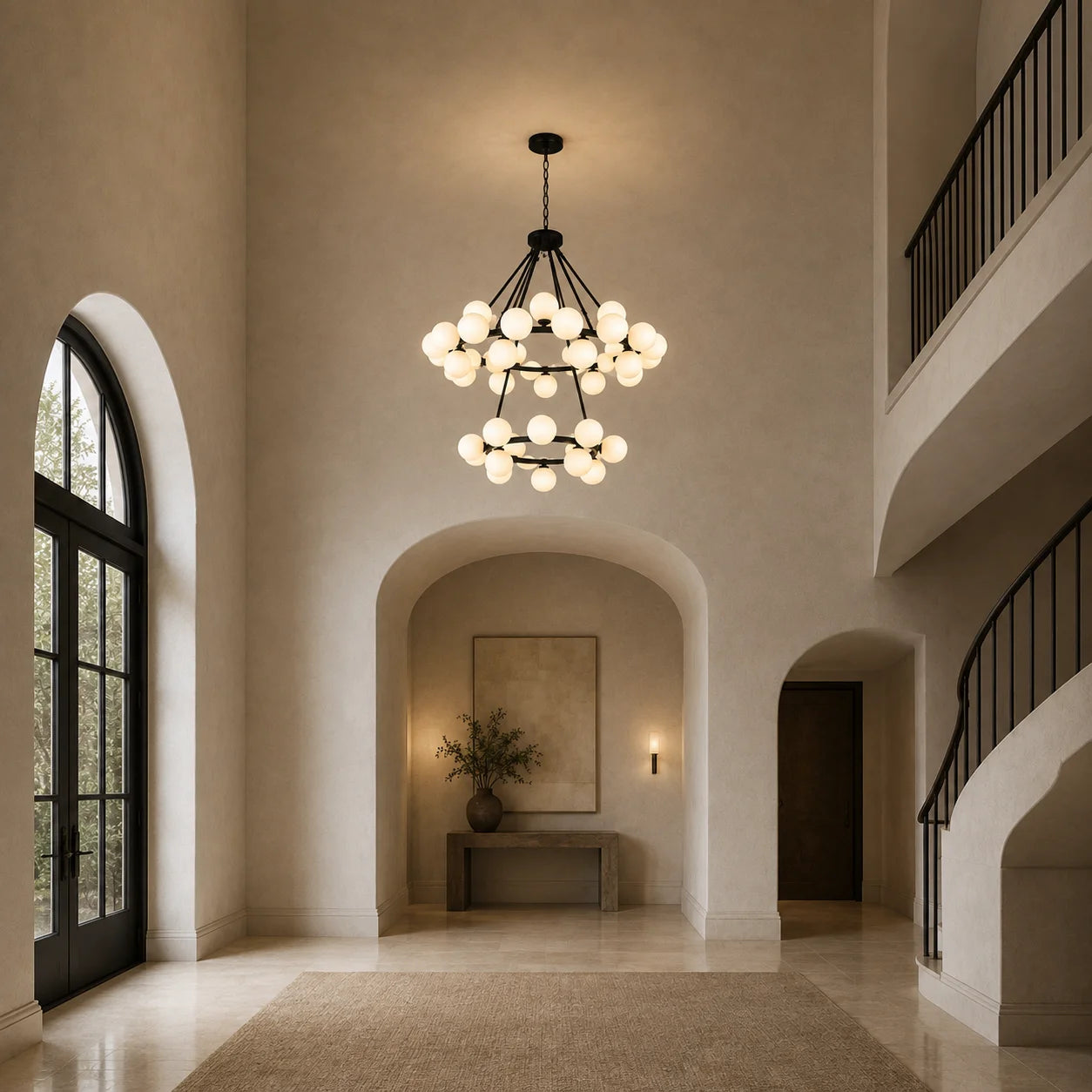 Arya 70 Light Black Chandelier
