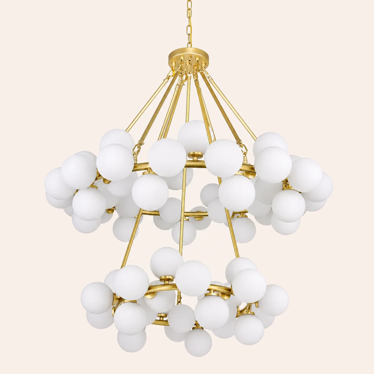 Arya 70 Light Satin Gold Chandelier