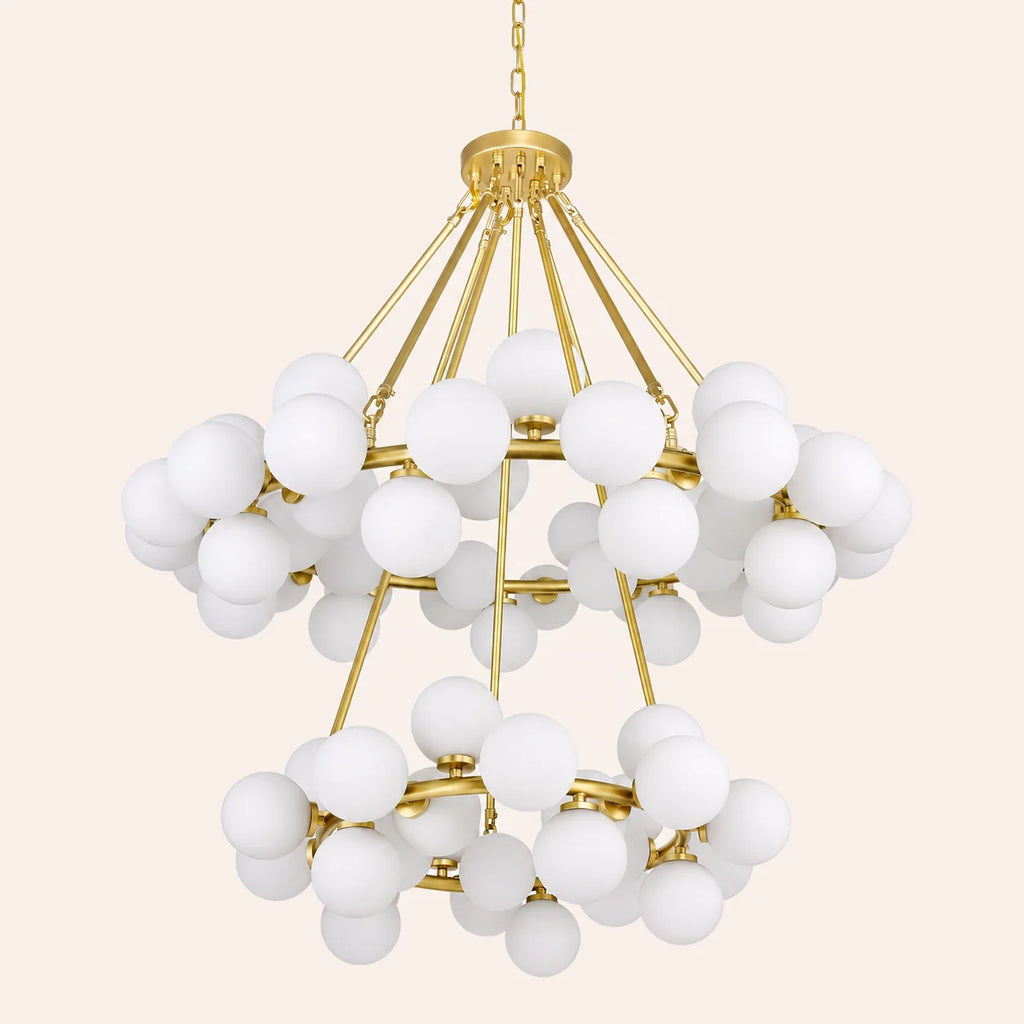 Arya 70 Light Satin Gold Chandelier