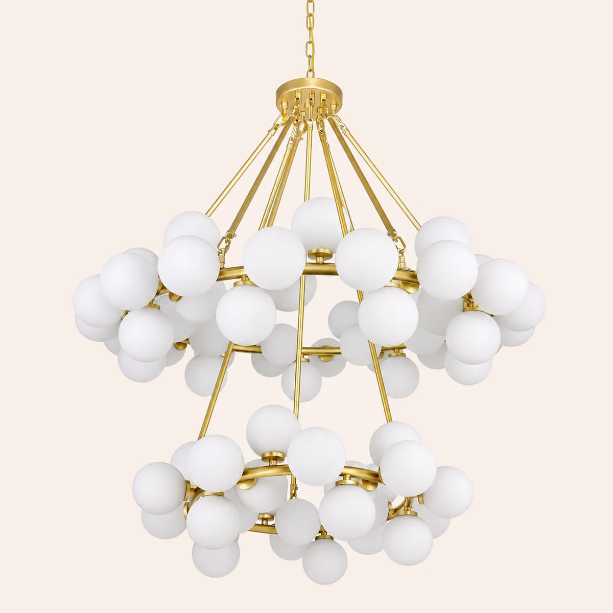 Arya 70 Light Satin Gold Chandelier