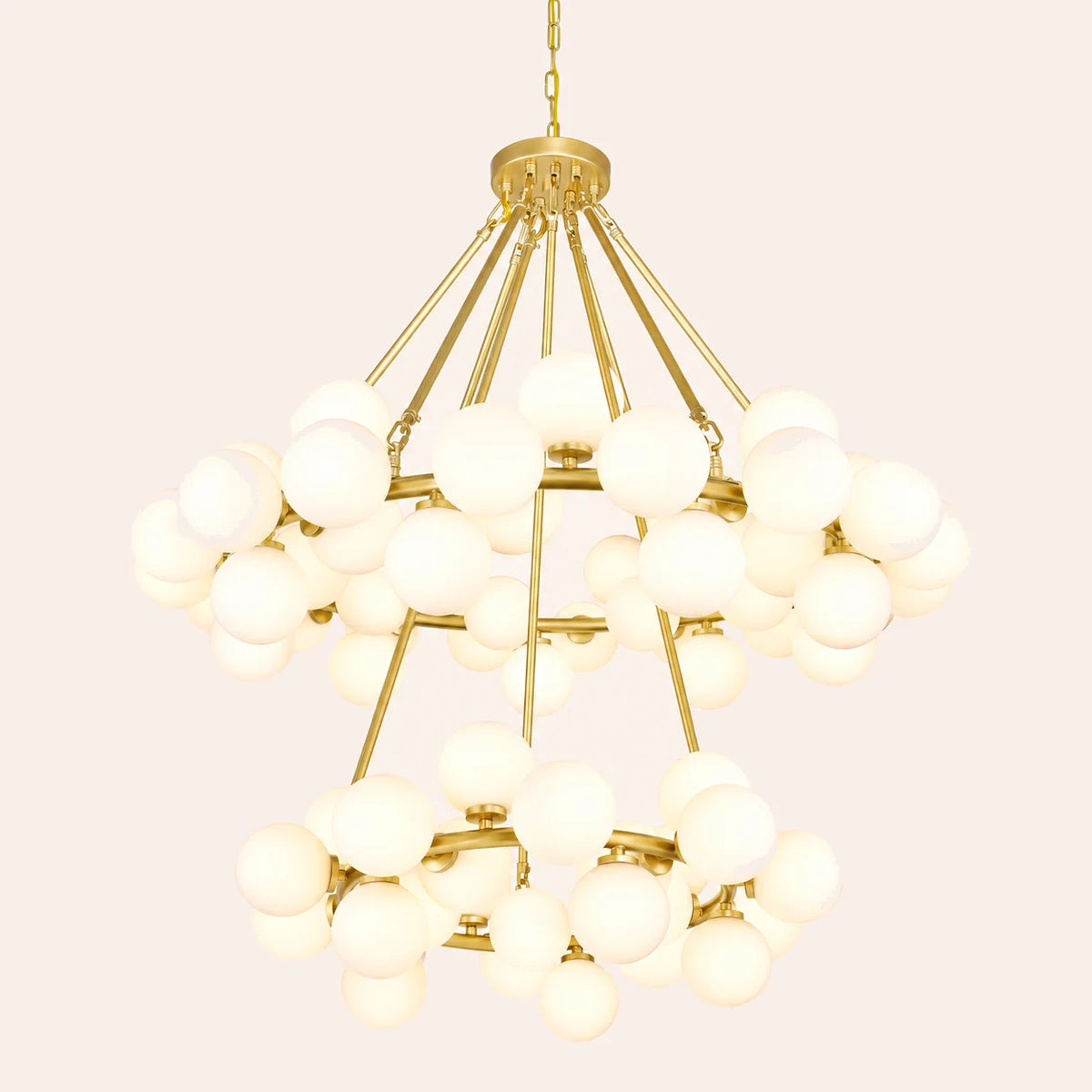 Arya 70 Light Satin Gold Chandelier
