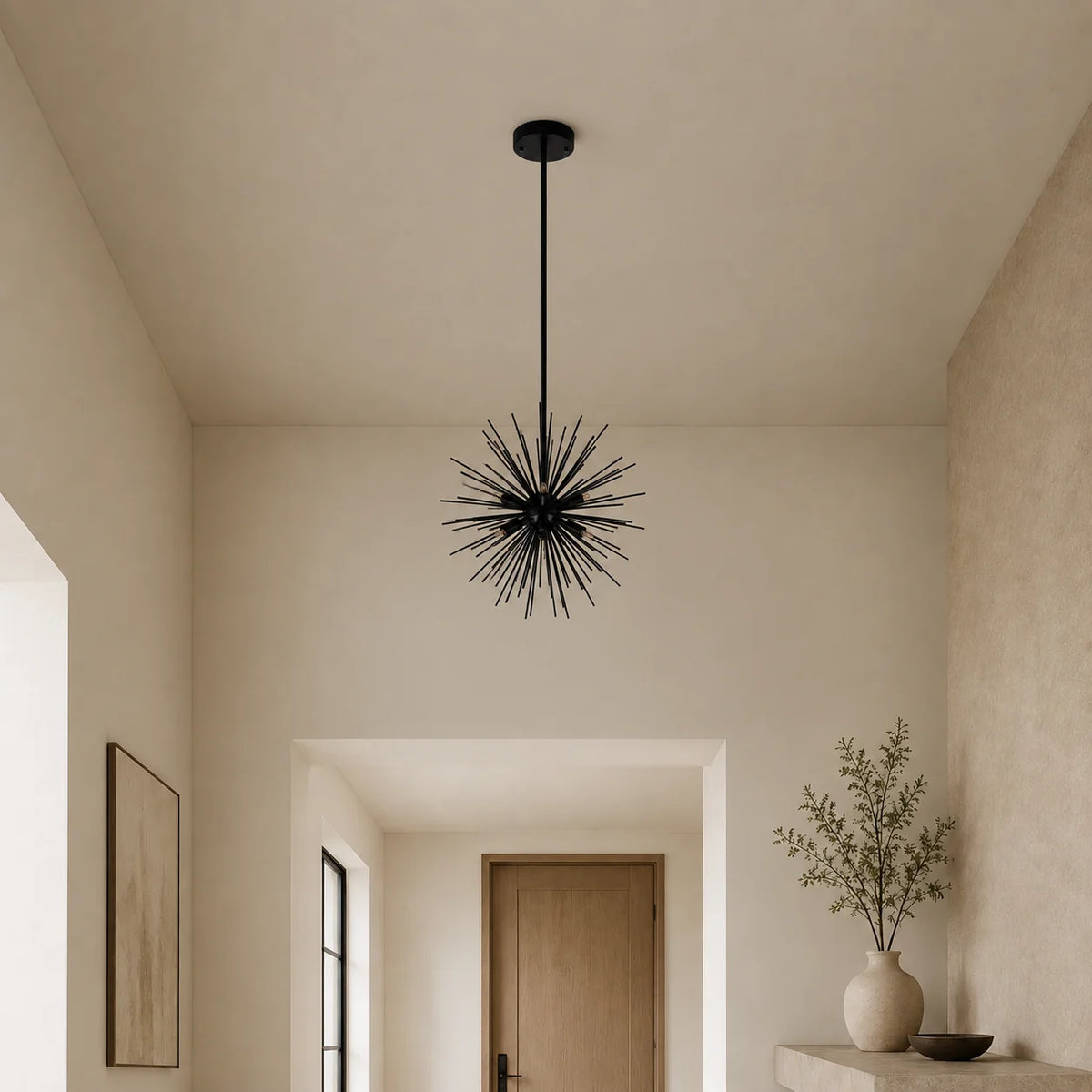 Savannah 6 Light 16in Black Chandelier