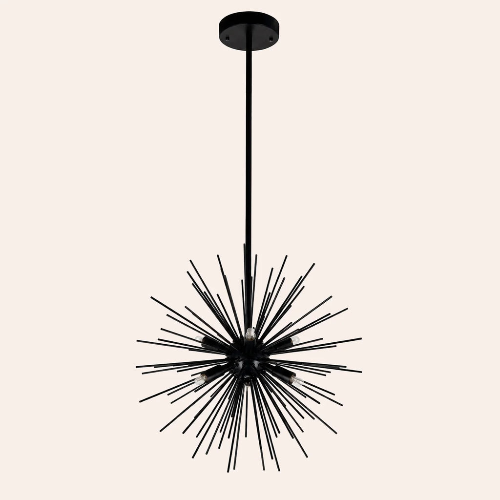 Savannah 6 Light 16in Black Chandelier