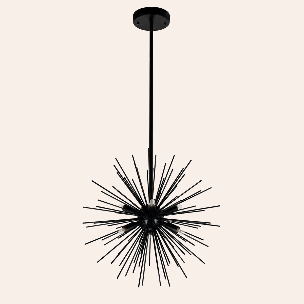 Savannah 6 Light 16in Black Chandelier