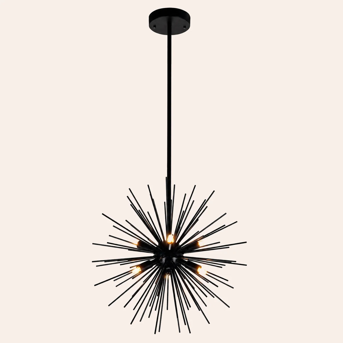 Savannah 6 Light 16in Black Chandelier