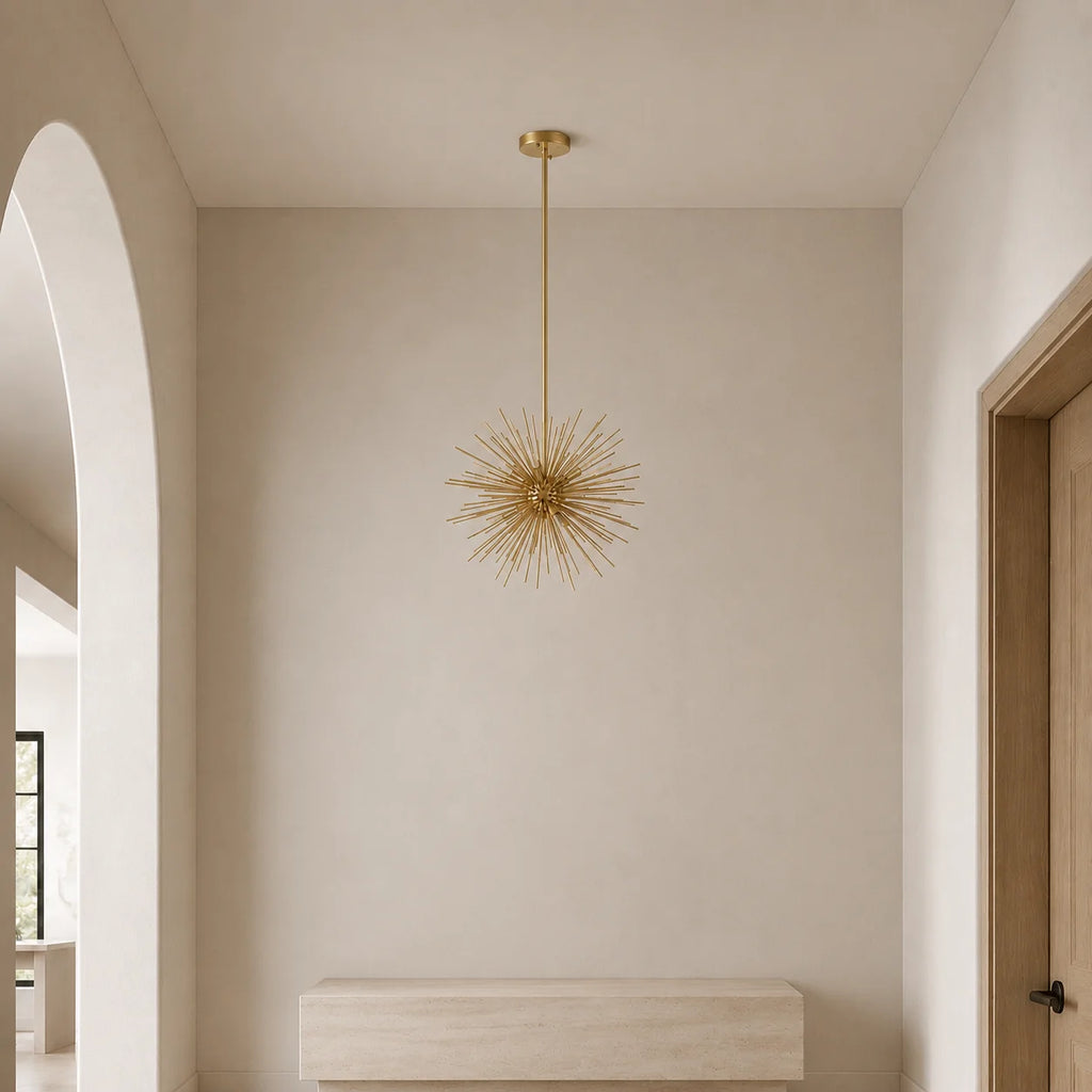 Savannah 6 Light 16in Gold Leaf Chandelier