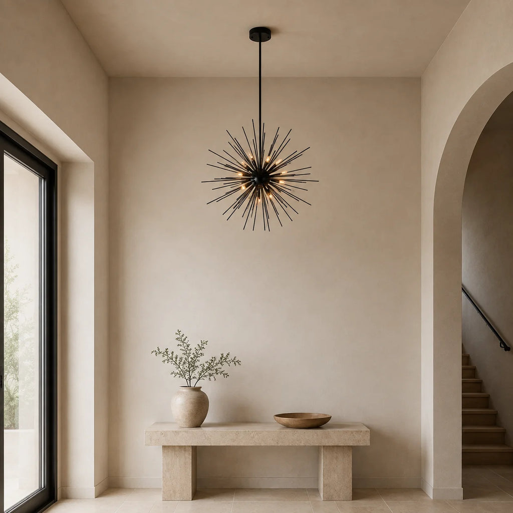 Savannah 9 Light 30in Black Chandelier
