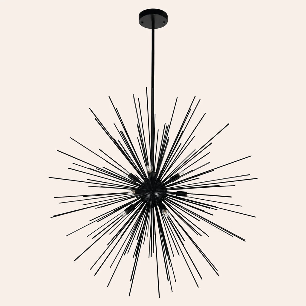 Savannah 9 Light 30in Black Chandelier