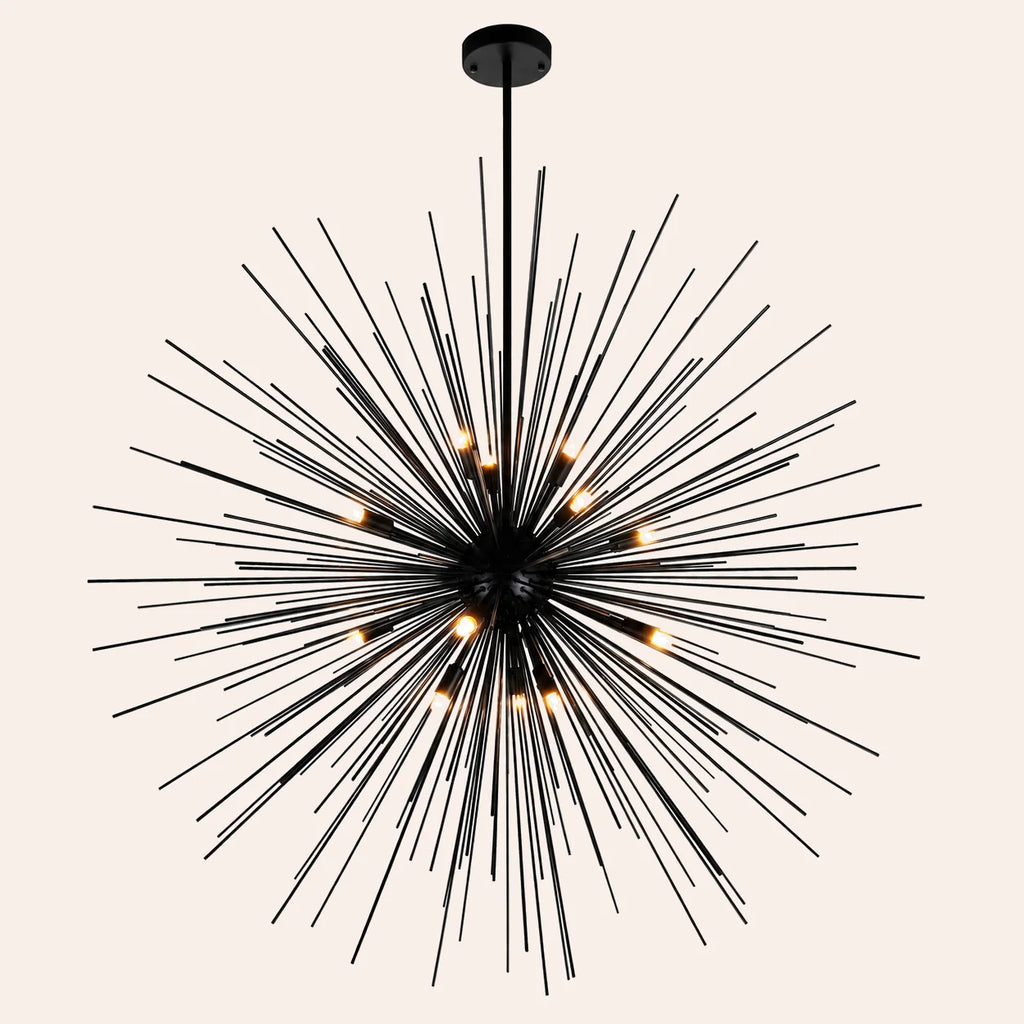 Savannah 14 Light 40in Black Chandelier