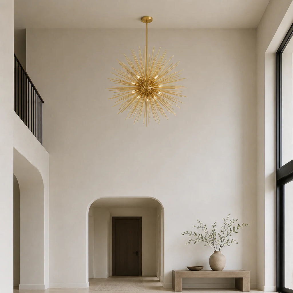 Savannah 14 Light 40in Gold Leaf Chandelier