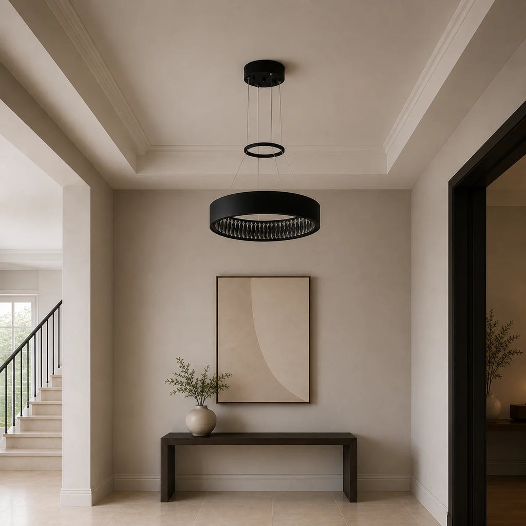 Rosalina Integrated LED 20in Matte Black Chandelier
