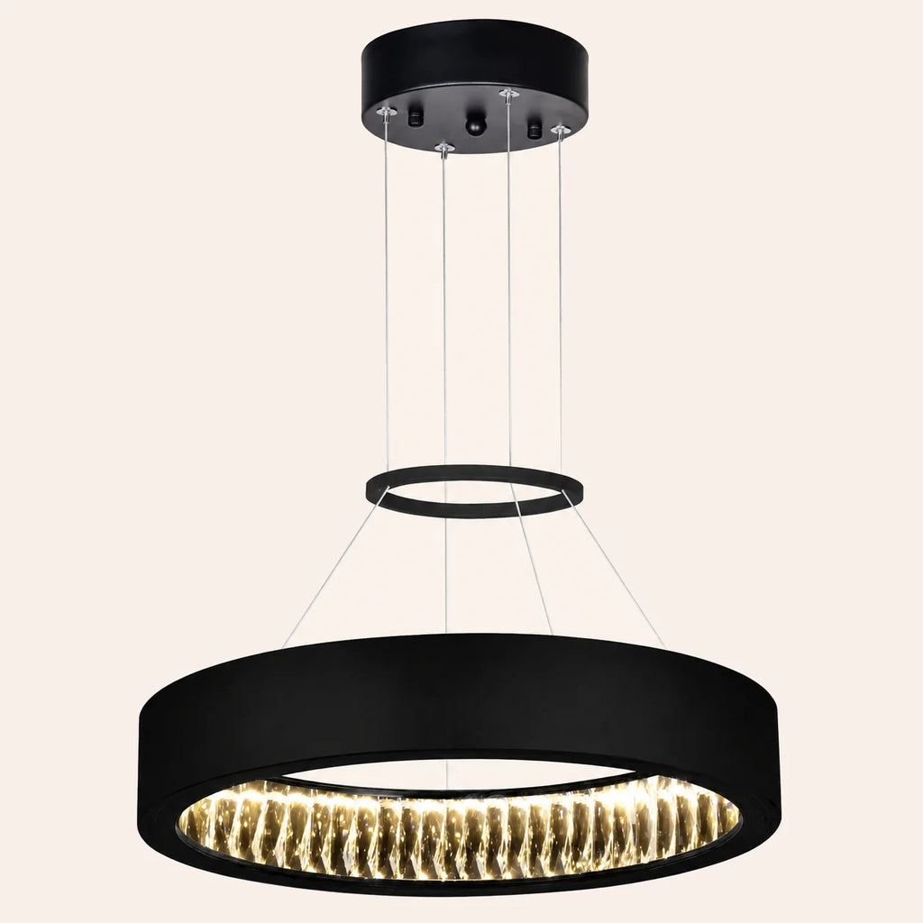 Rosalina Integrated LED 20in Matte Black Chandelier
