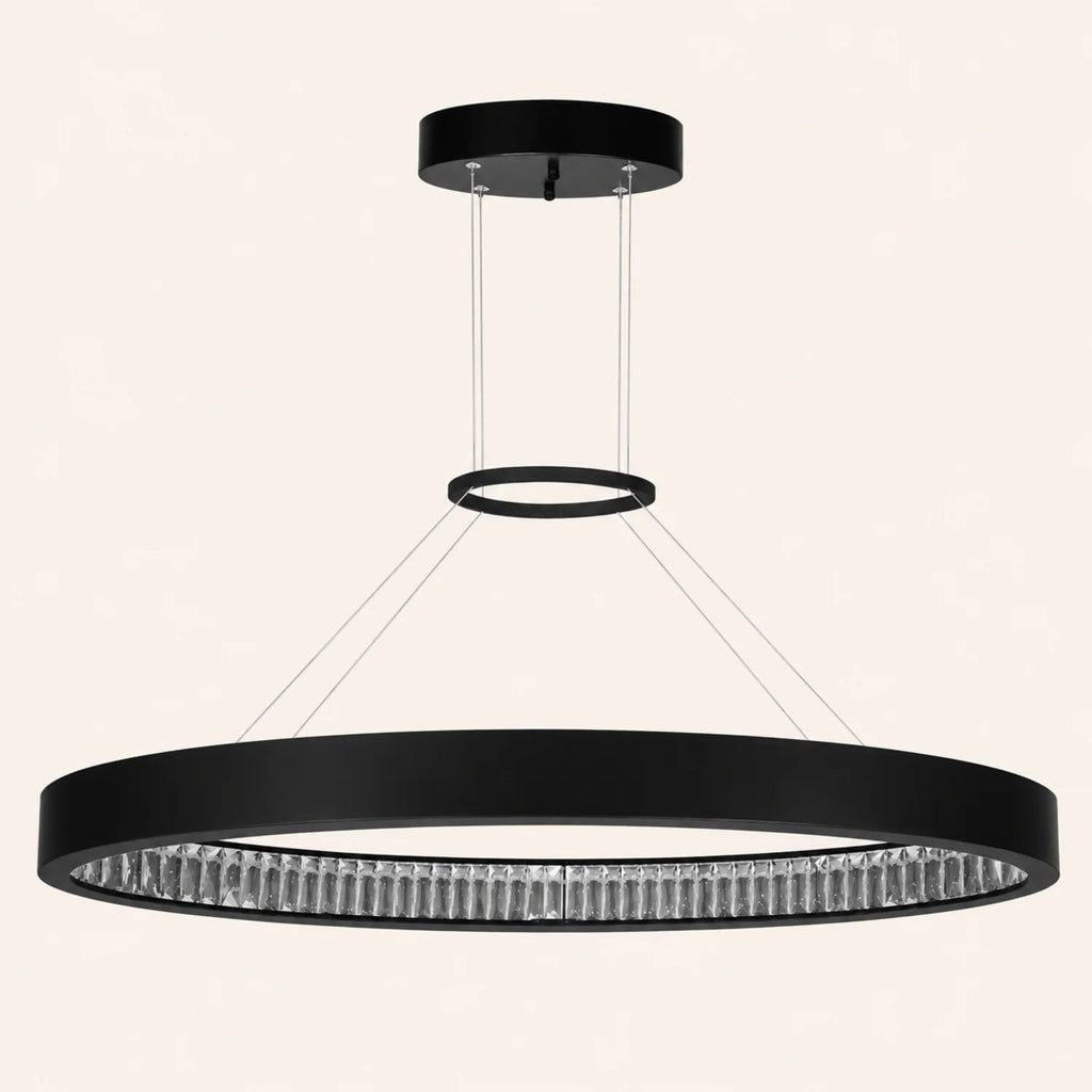 Rosalina Integrated LED 42in Matte Black Chandelier