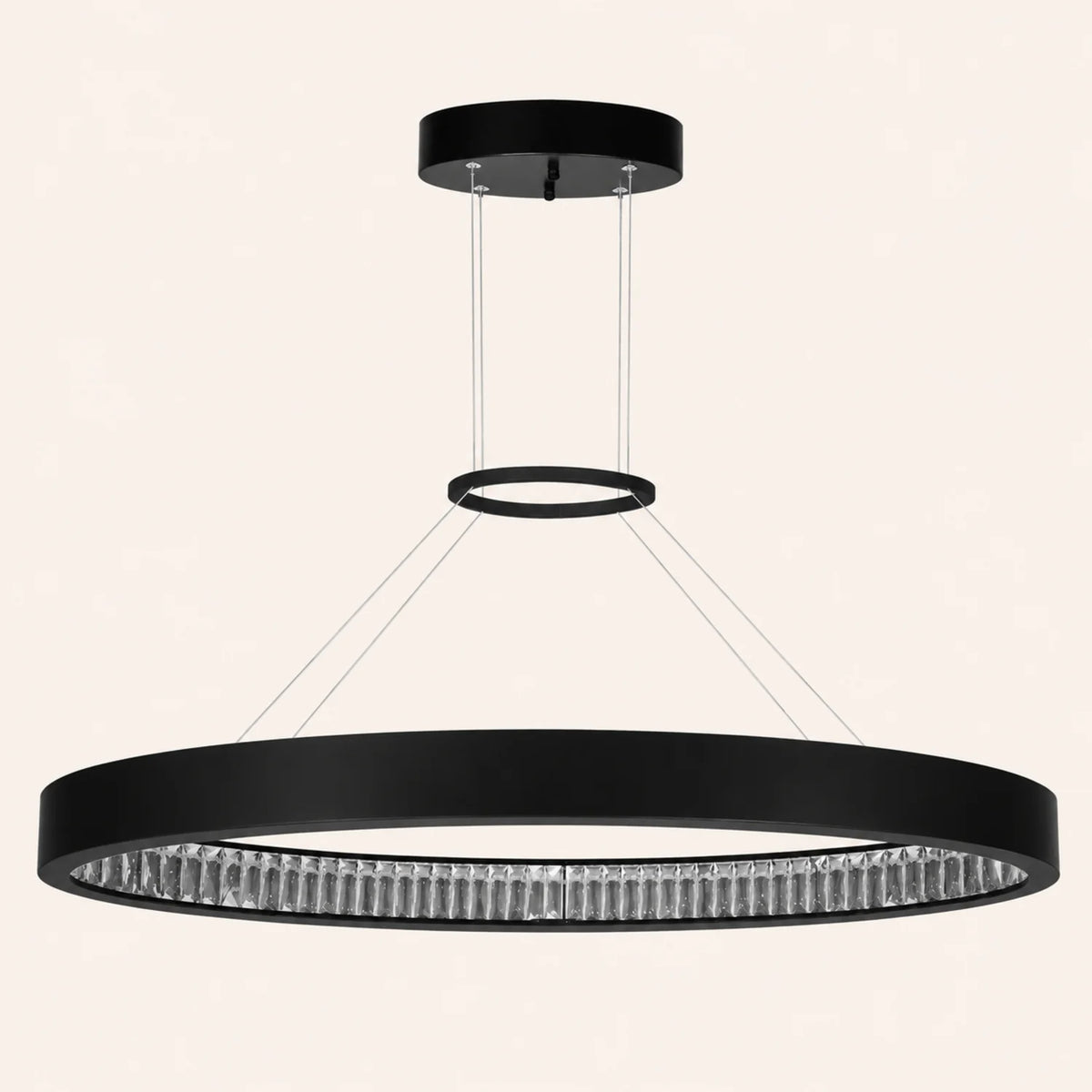 Rosalina Integrated LED 42in Matte Black Chandelier