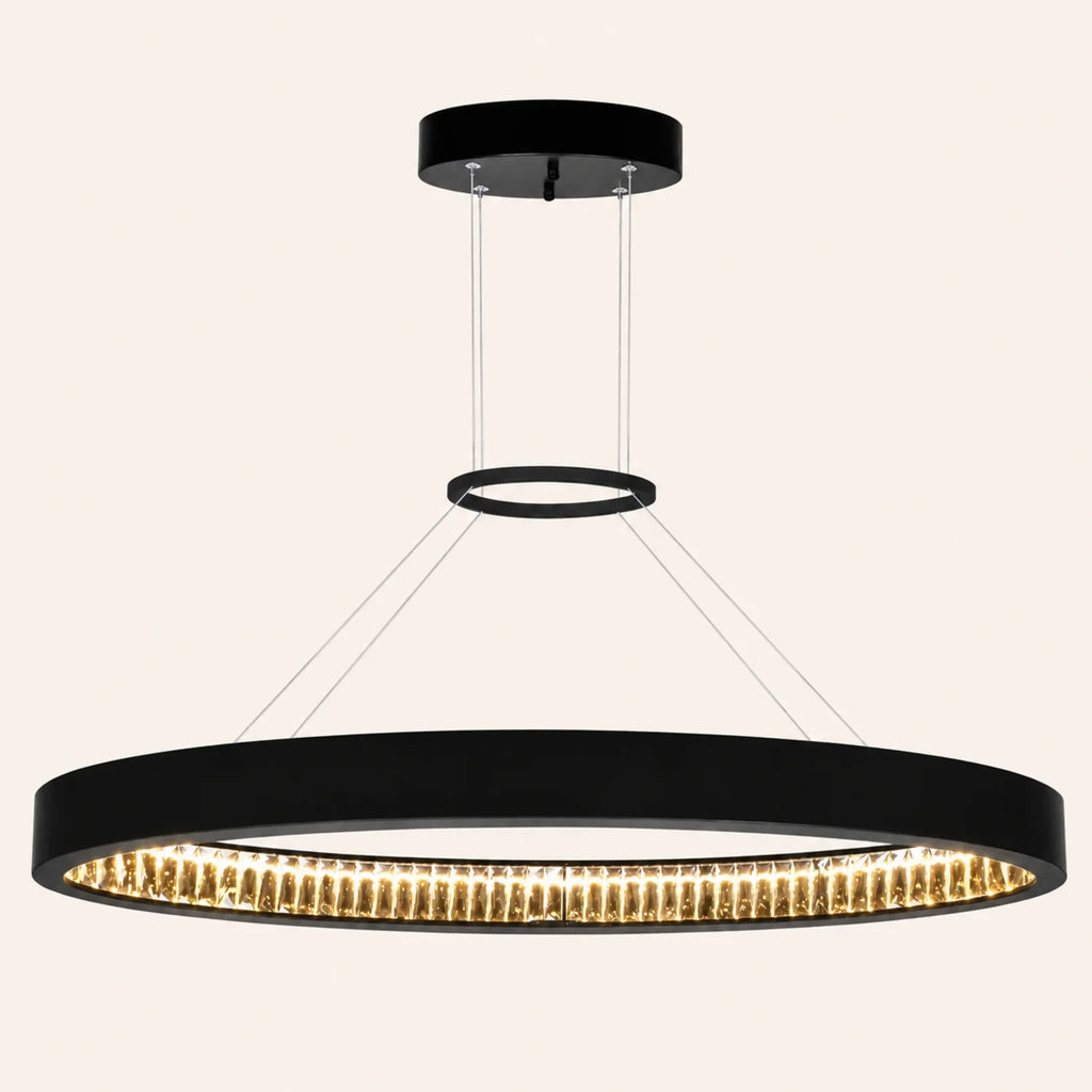Rosalina Integrated LED 42in Matte Black Chandelier