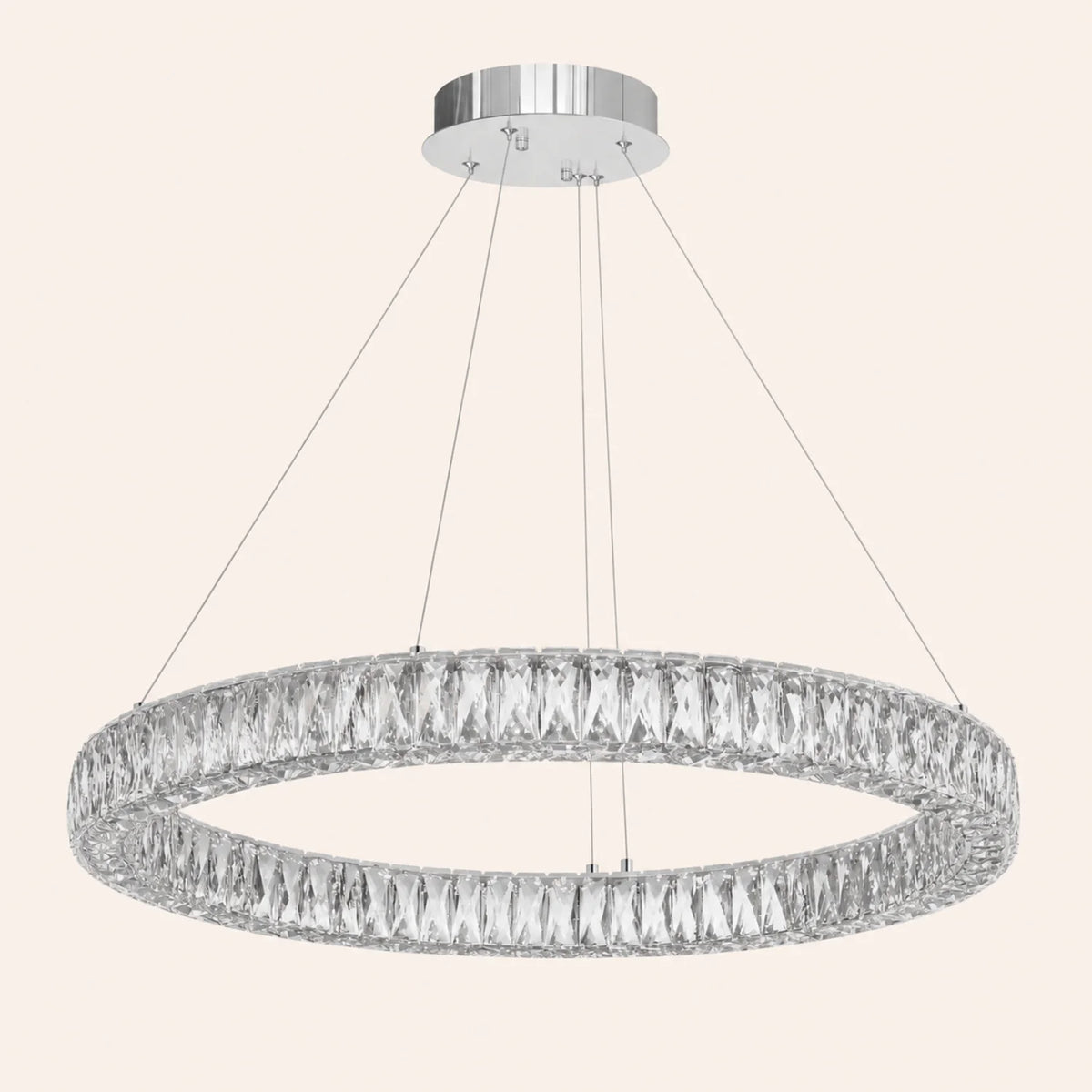 Madeline Integrated LED 32in Chrome Chandelier