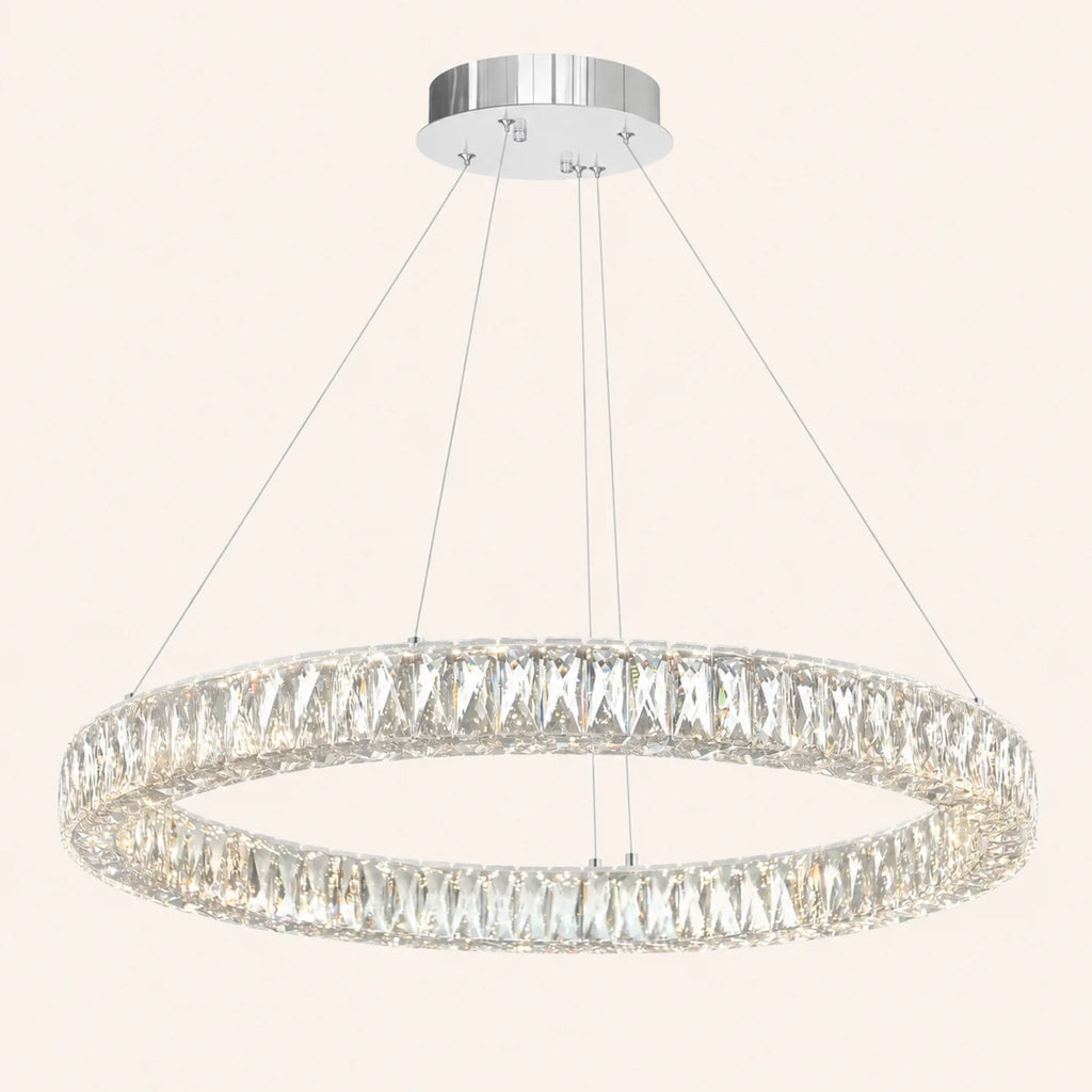 Madeline Integrated LED 32in Chrome Chandelier