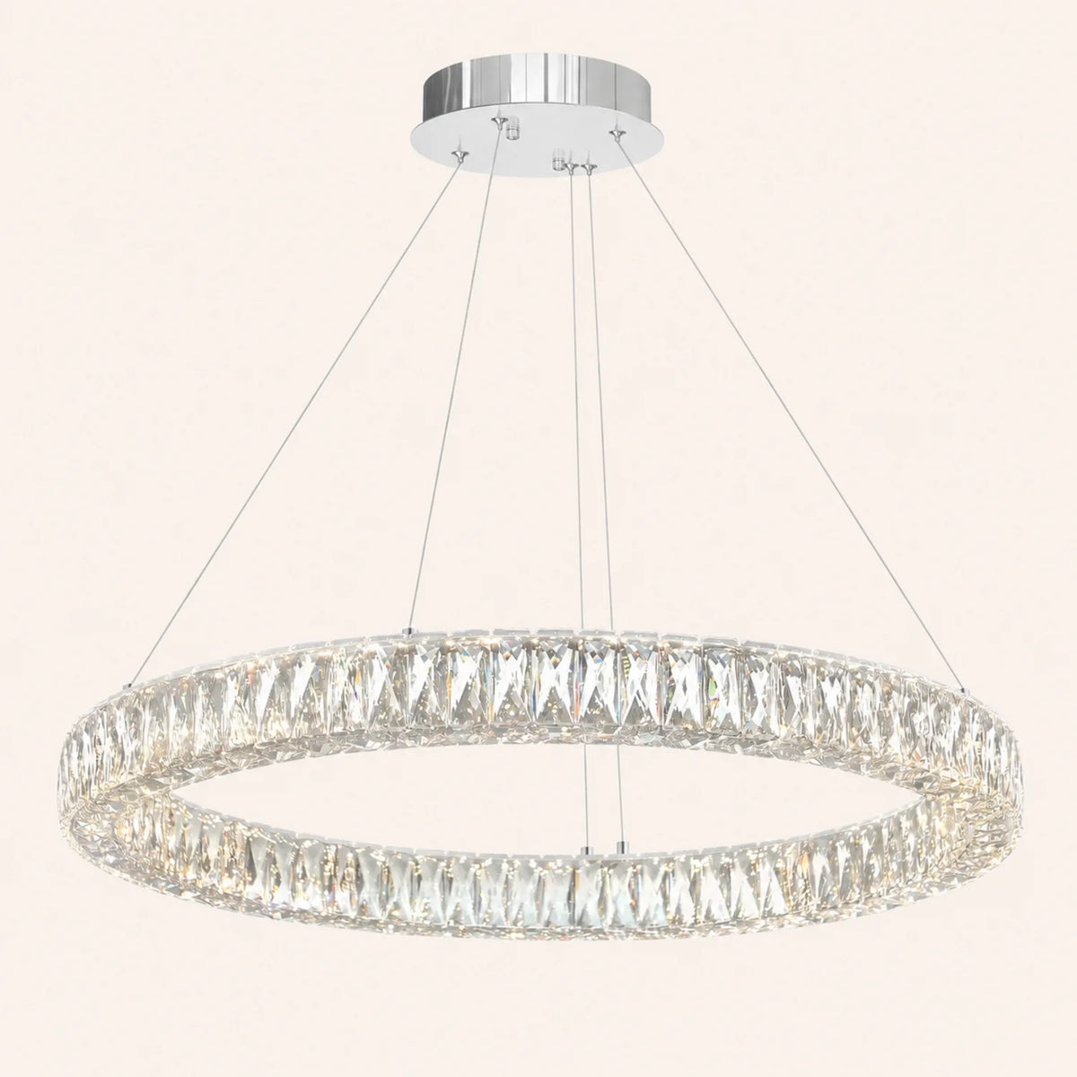 Madeline Integrated LED 32in Chrome Chandelier