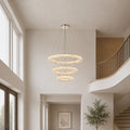 Madeline Integrated LED 3 Ring 32in Chrome Chandelier