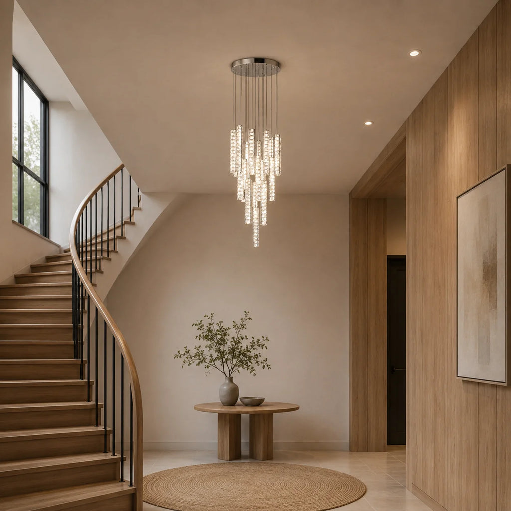 Celina Integrated LED 20in 19 Pendant Chrome Chandelier