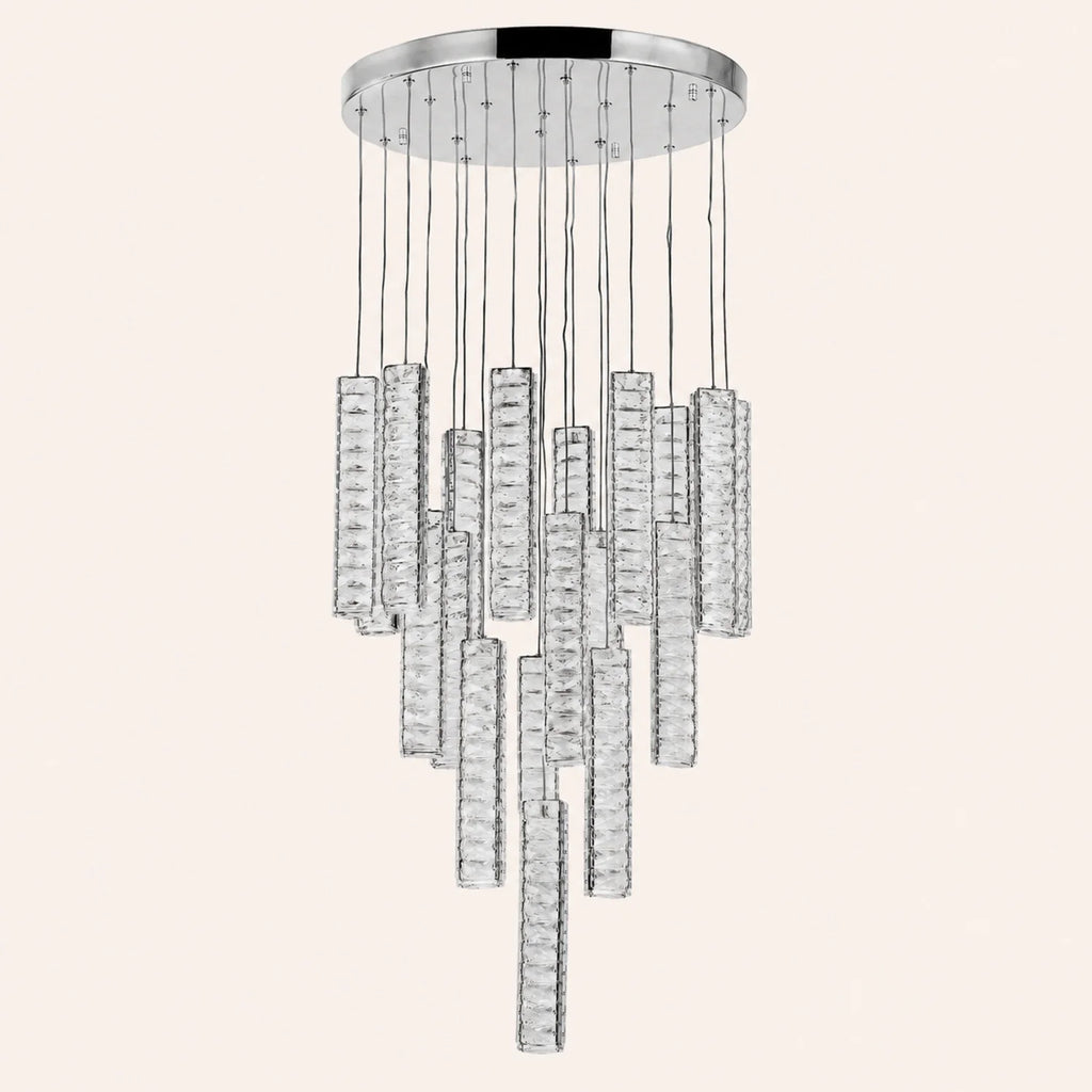 Celina Integrated LED 20in 19 Pendant Chrome Chandelier