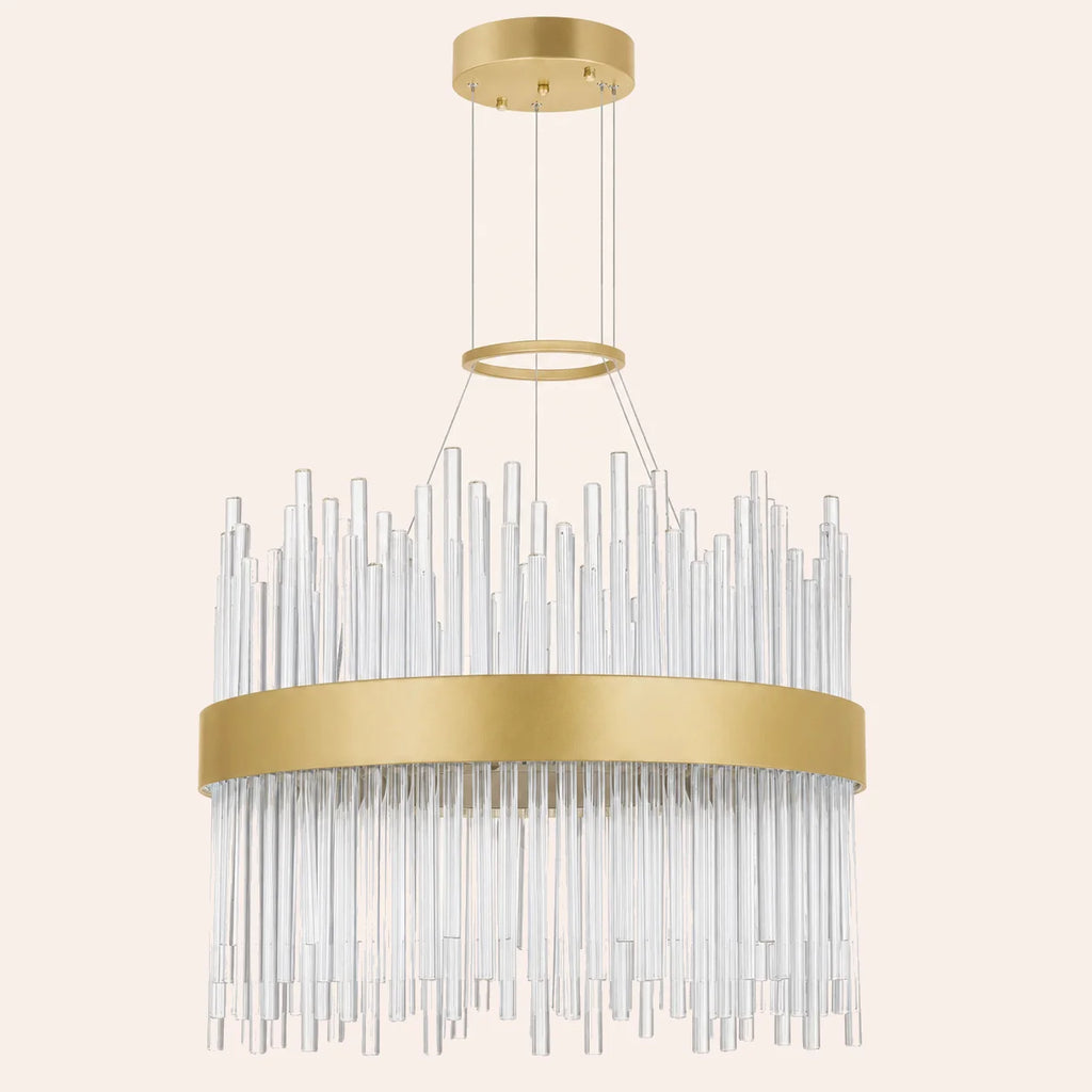 Genevieve Integrated LED 16in Medallion Gold Chandelier