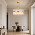 Genevieve Integrated LED 24in Medallion Gold Chandelier