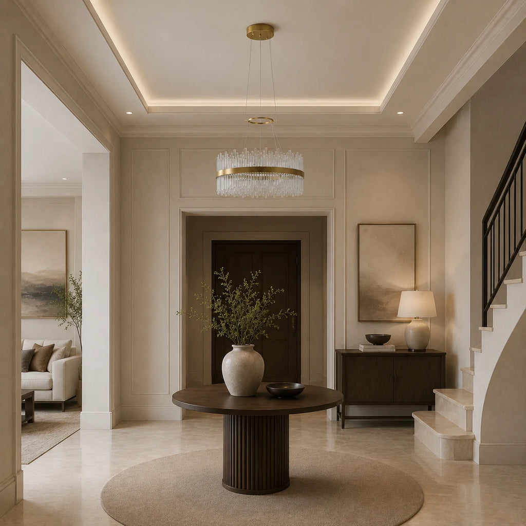 Genevieve Integrated LED 32in Medallion Gold Chandelier