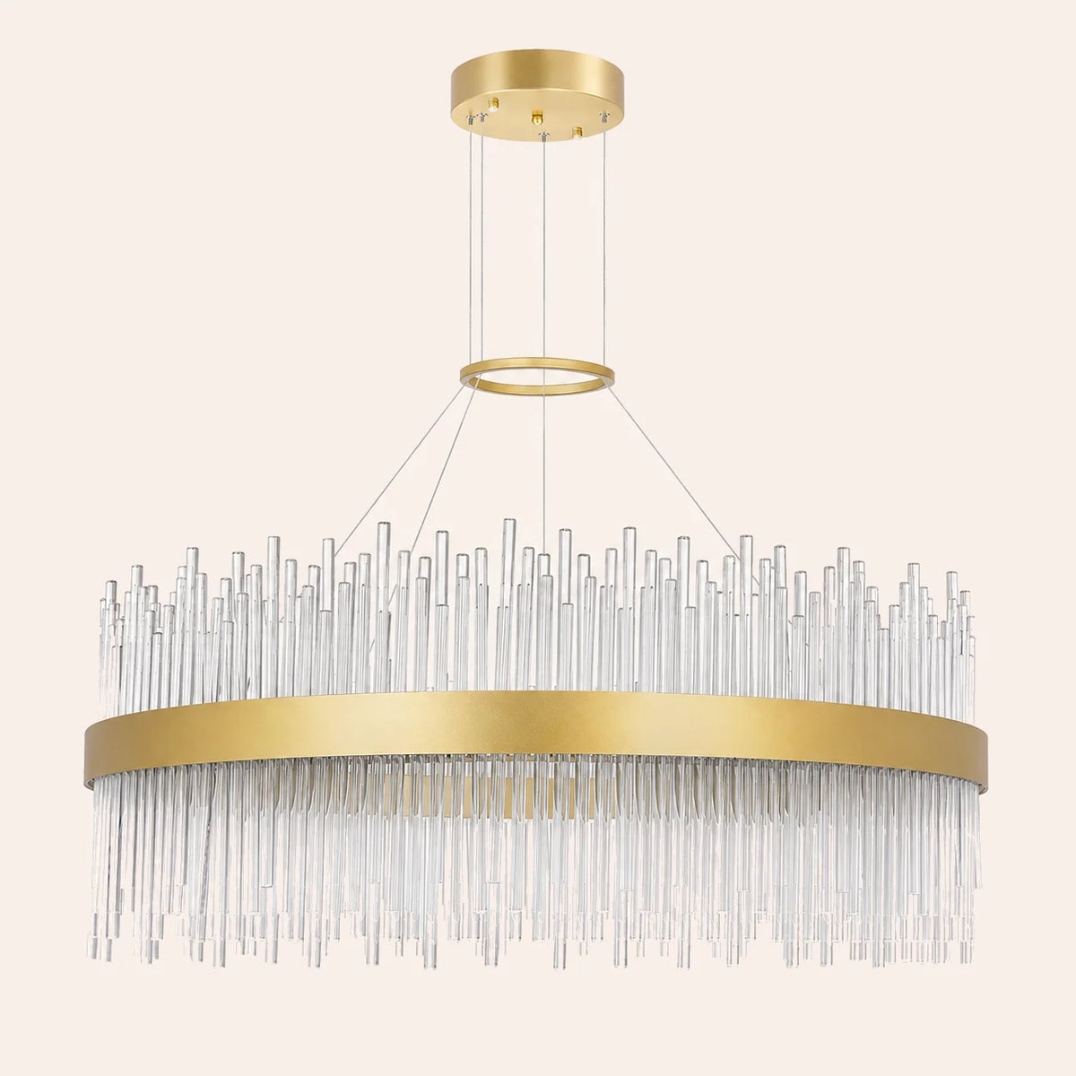 Genevieve Integrated LED 32in Medallion Gold Chandelier