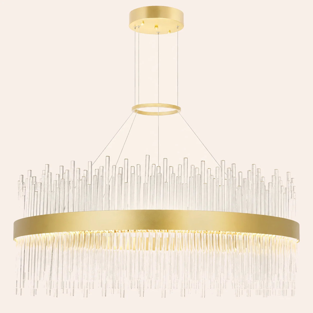 Genevieve Integrated LED 32in Medallion Gold Chandelier