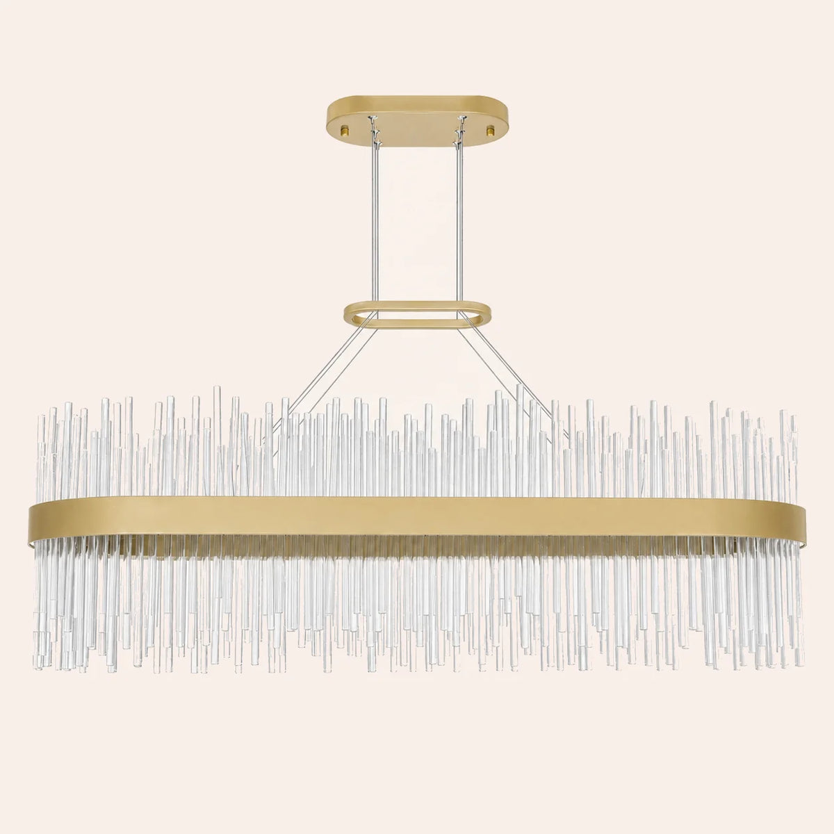 Genevieve Integrated LED 39in Medallion Gold Chandelier