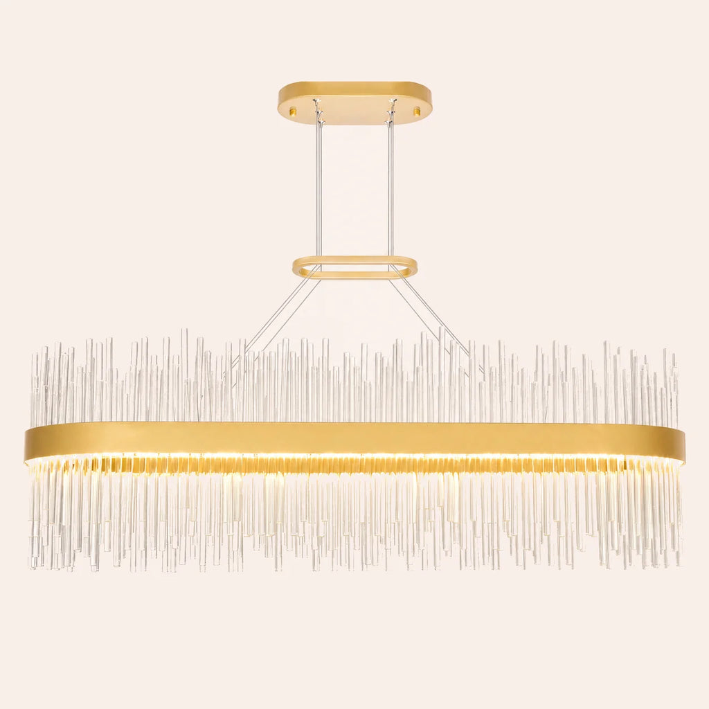 Genevieve Integrated LED 39in Medallion Gold Chandelier