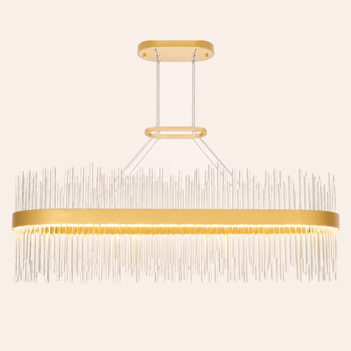 Genevieve Integrated LED 39in Medallion Gold Chandelier