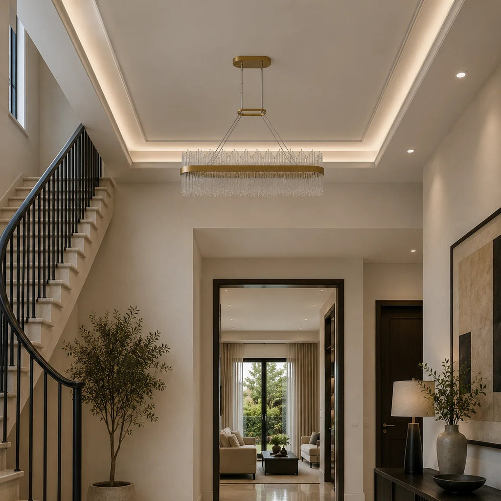 Genevieve Integrated LED 47in Medallion Gold Chandelier