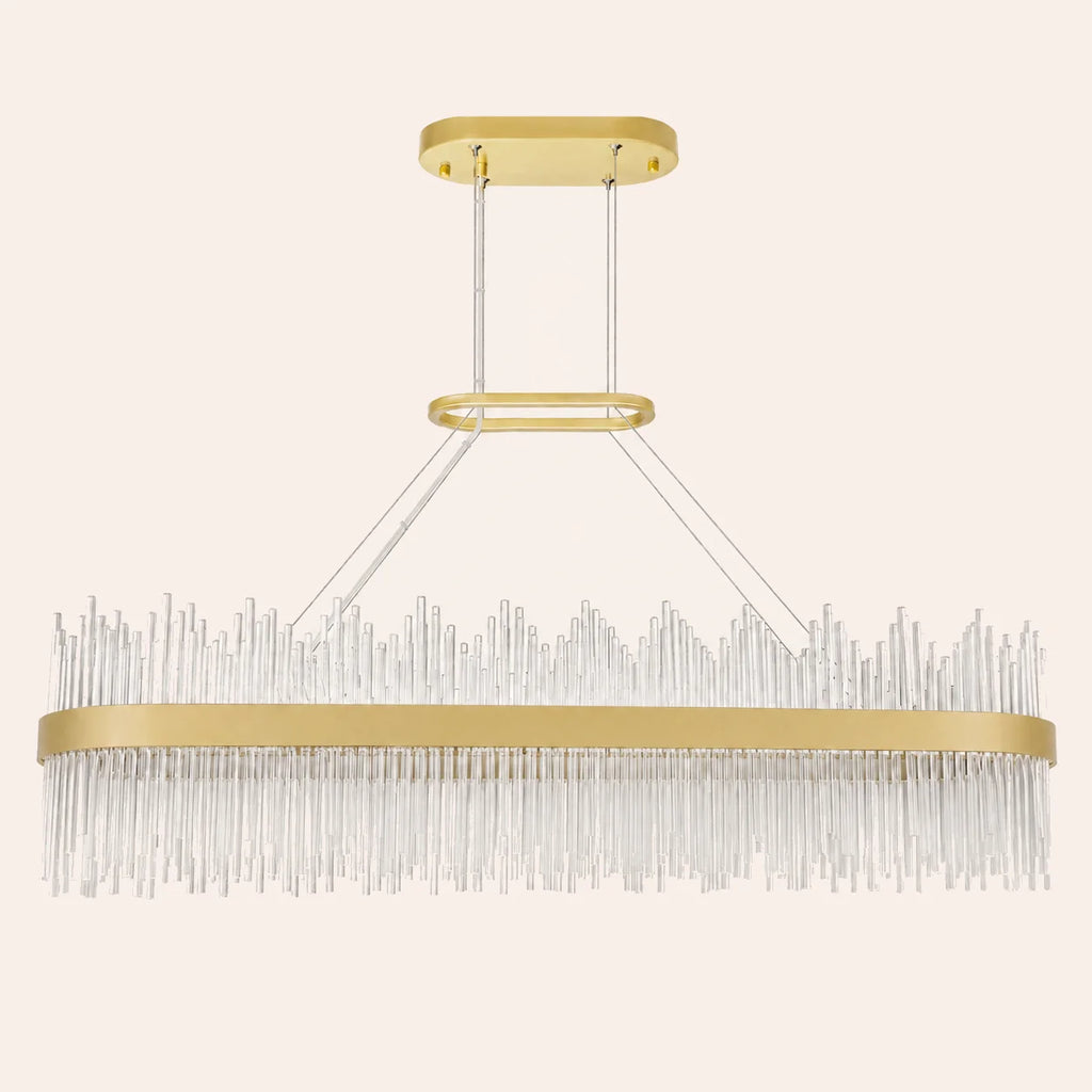 Genevieve Integrated LED 47in Medallion Gold Chandelier