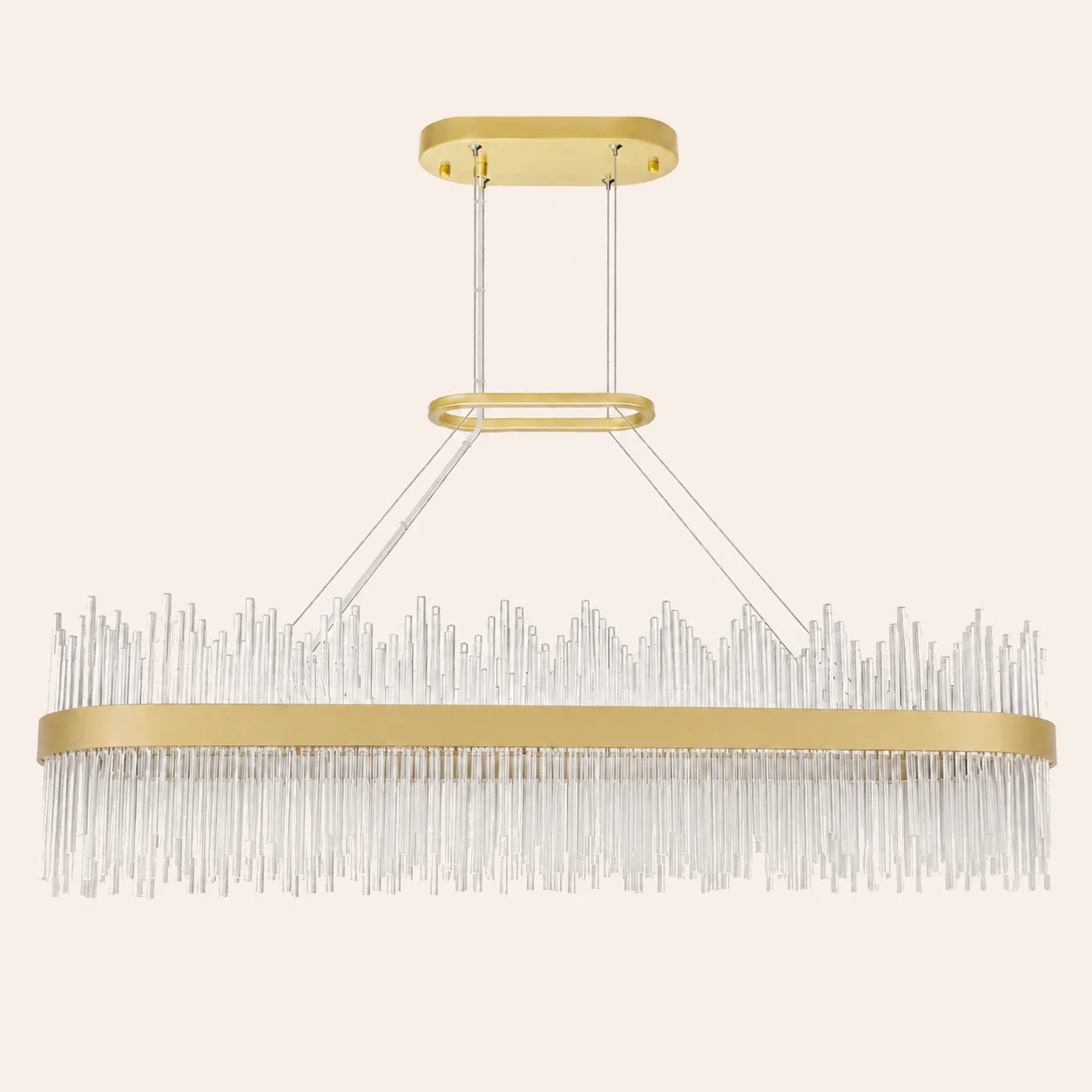 Genevieve Integrated LED 47in Medallion Gold Chandelier