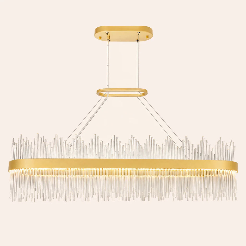 Genevieve Integrated LED 47in Medallion Gold Chandelier