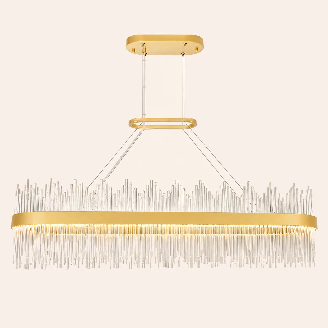 Genevieve Integrated LED 47in Medallion Gold Chandelier